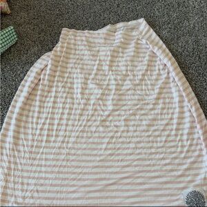 Striped Pink and White Women's Skirt